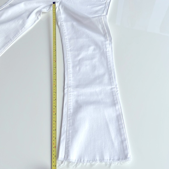 Refuge white jeans high waist, kick flare, distressed hem - Picture 7 of 10